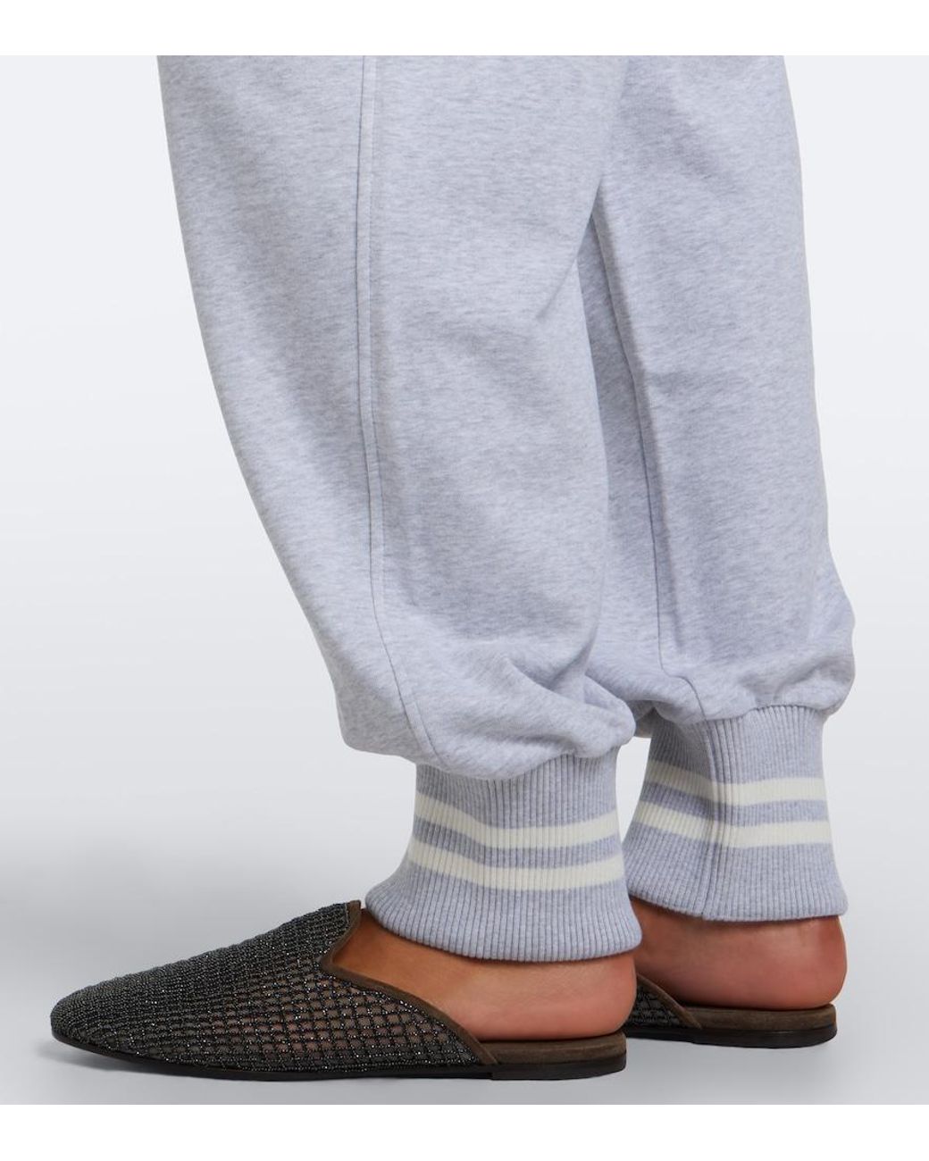 Brunello Cucinelli Gray Cotton Jersey Sweatpants