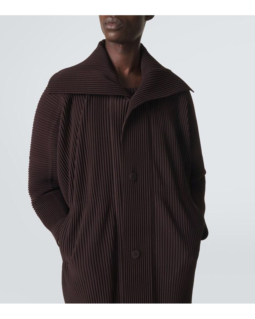 Homme Plissé Issey Miyake Black Monthly Colors Pleated Coat for men