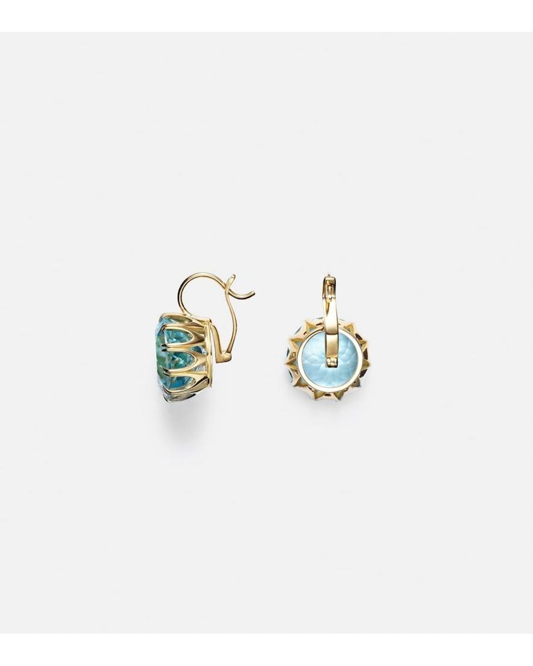 Ileana Makri Blue 18kt Gold Earrings With Topaz