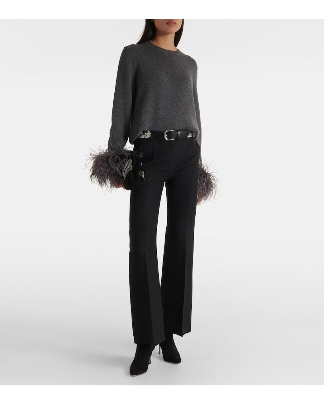 Manolo Blahnik Black Dildi Otto Suede Ankle Boots