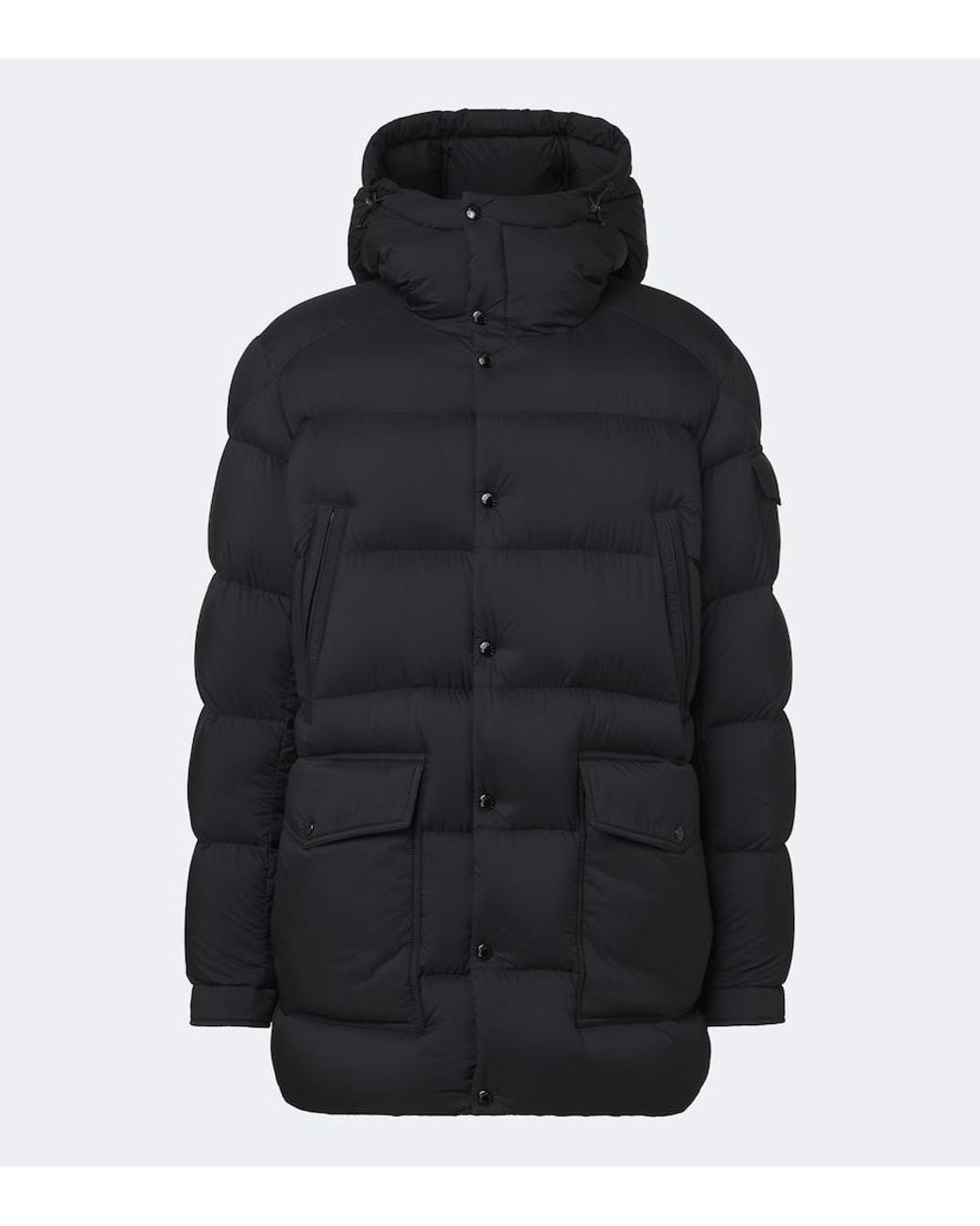 Moncler Black Bretagne Hooded Down Coat for men