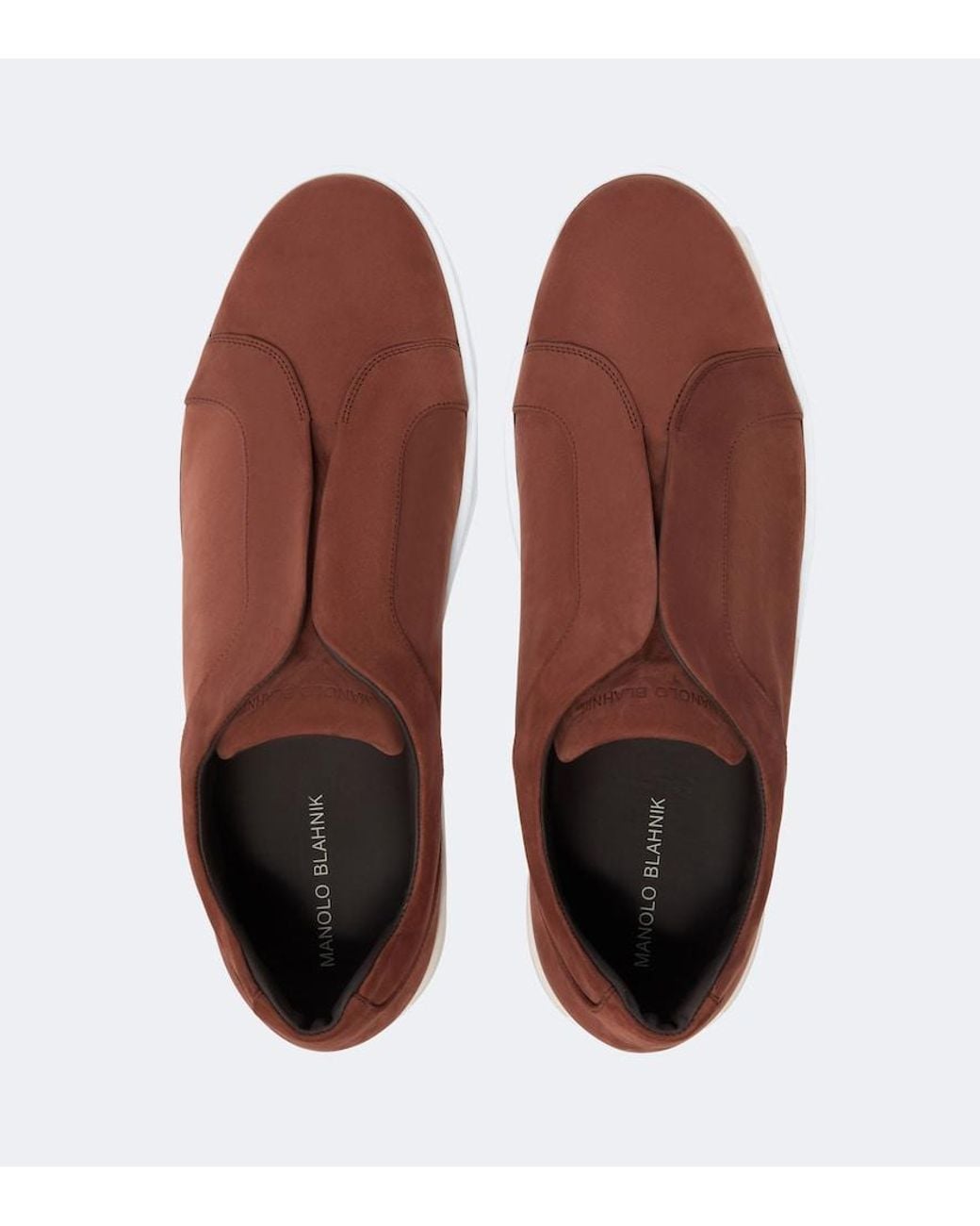 Manolo Blahnik Brown Agilio Suede Sneakers for men
