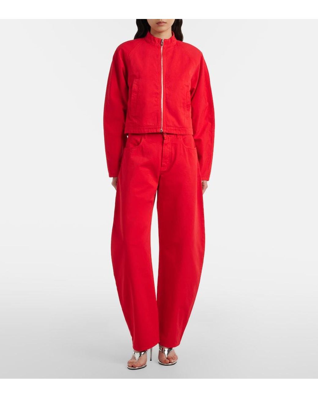 Alaïa Red Denim Jacket