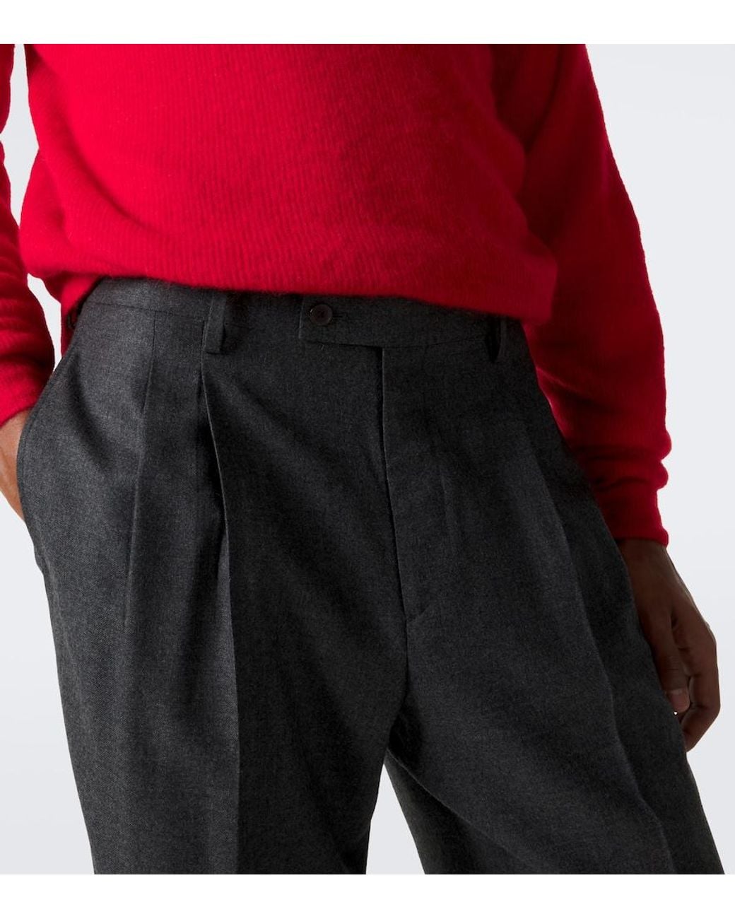 Pantaloni Regular di Auralee in Gray da Uomo