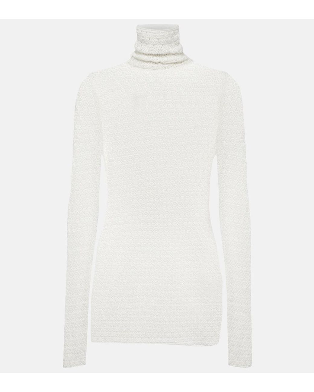 Totême White Crochet Top