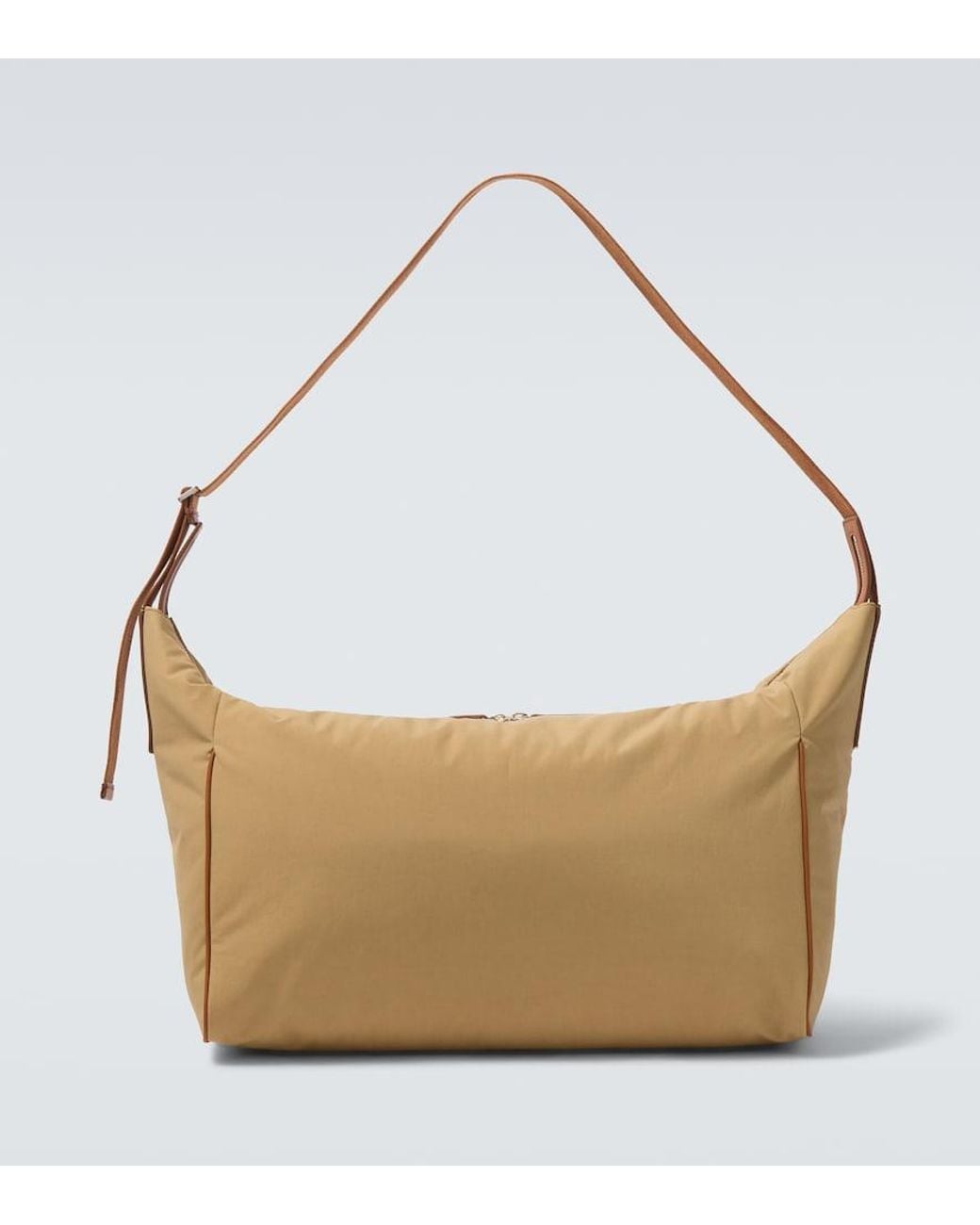 The Row Natural Logan E/W Leather-Trimmed Crossbody Bag for men