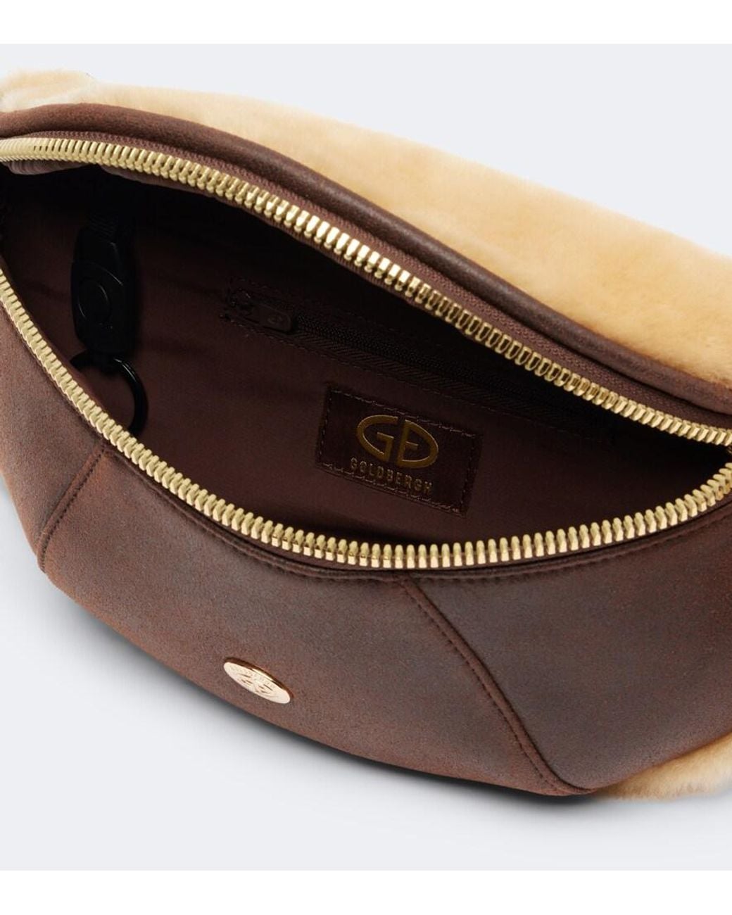 Goldbergh Brown Small Paneled Belt Bag