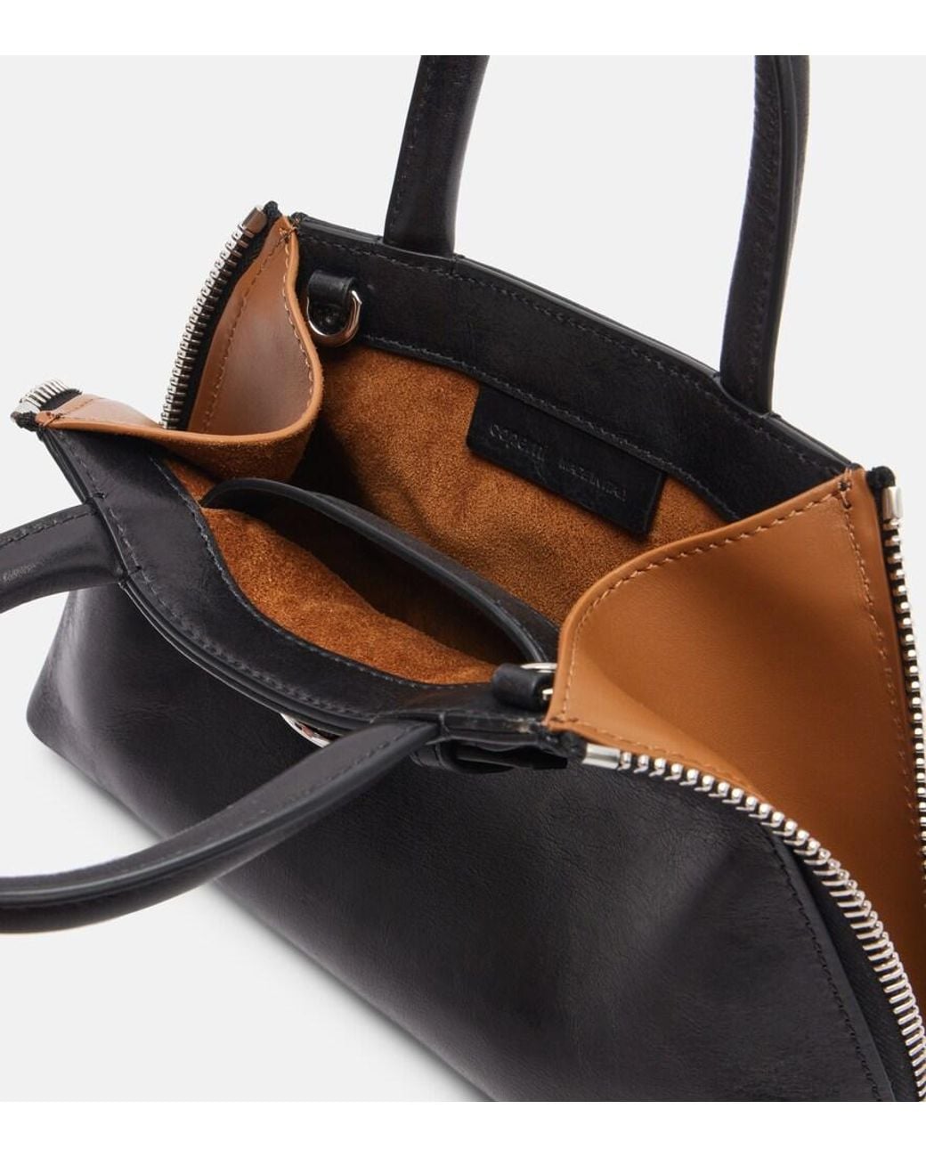 Coperni Black Data Mini Leather Tote Bag