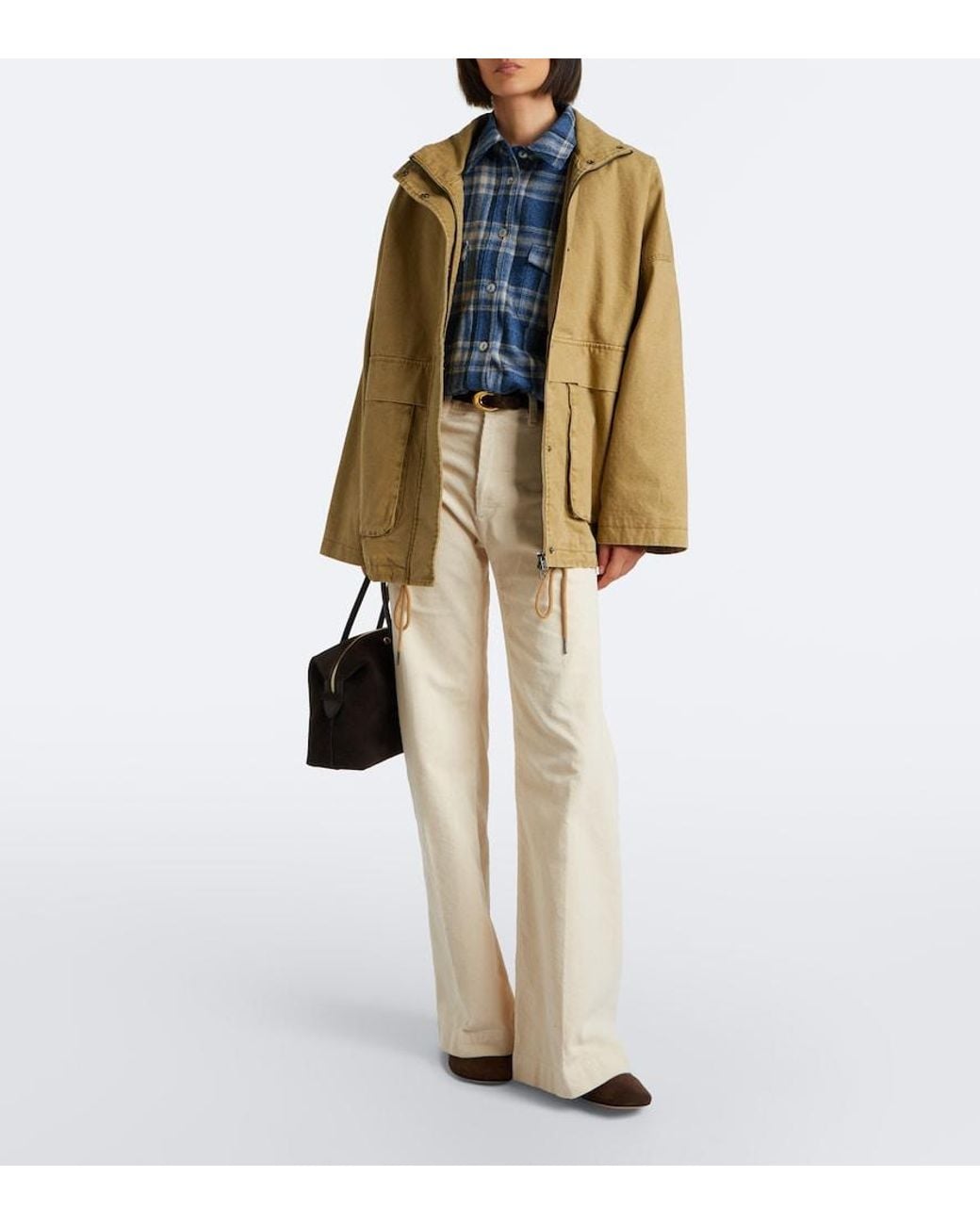 Polo Ralph Lauren Natural Cotton Corduroy Wide-Leg Pants