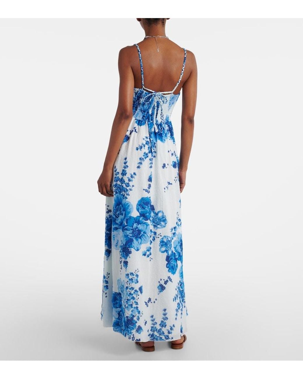 Poupette Blue Cara Cotton Maxi Dress