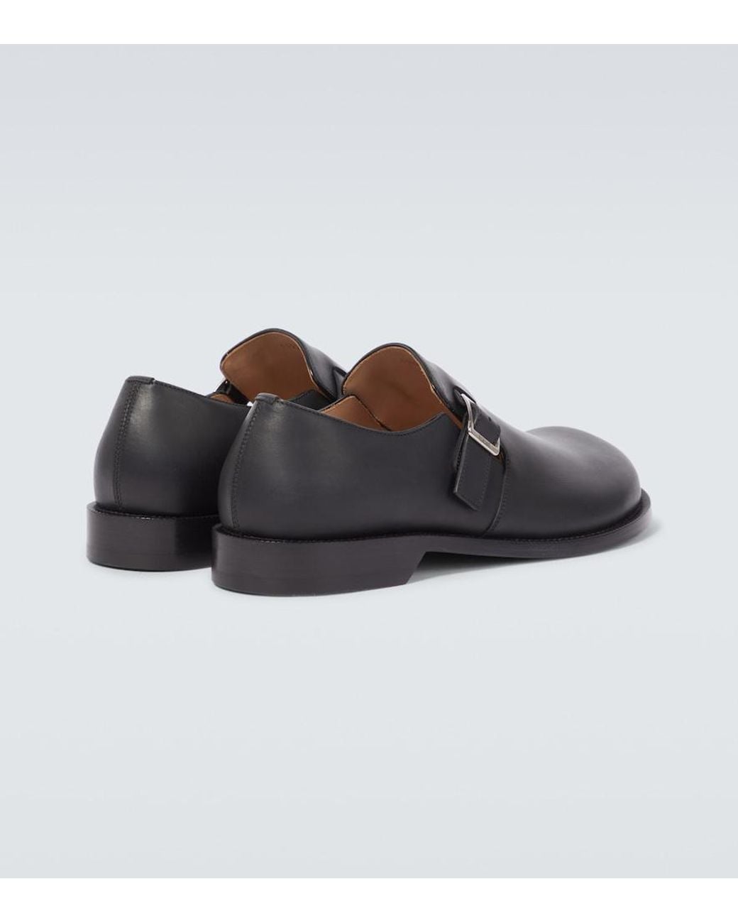Loewe Black Campo Leather Derby Shoes for men