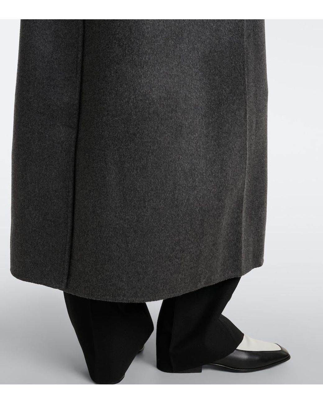 Frankie Shop Black Nikola Belted Wool And Cashmere Coat