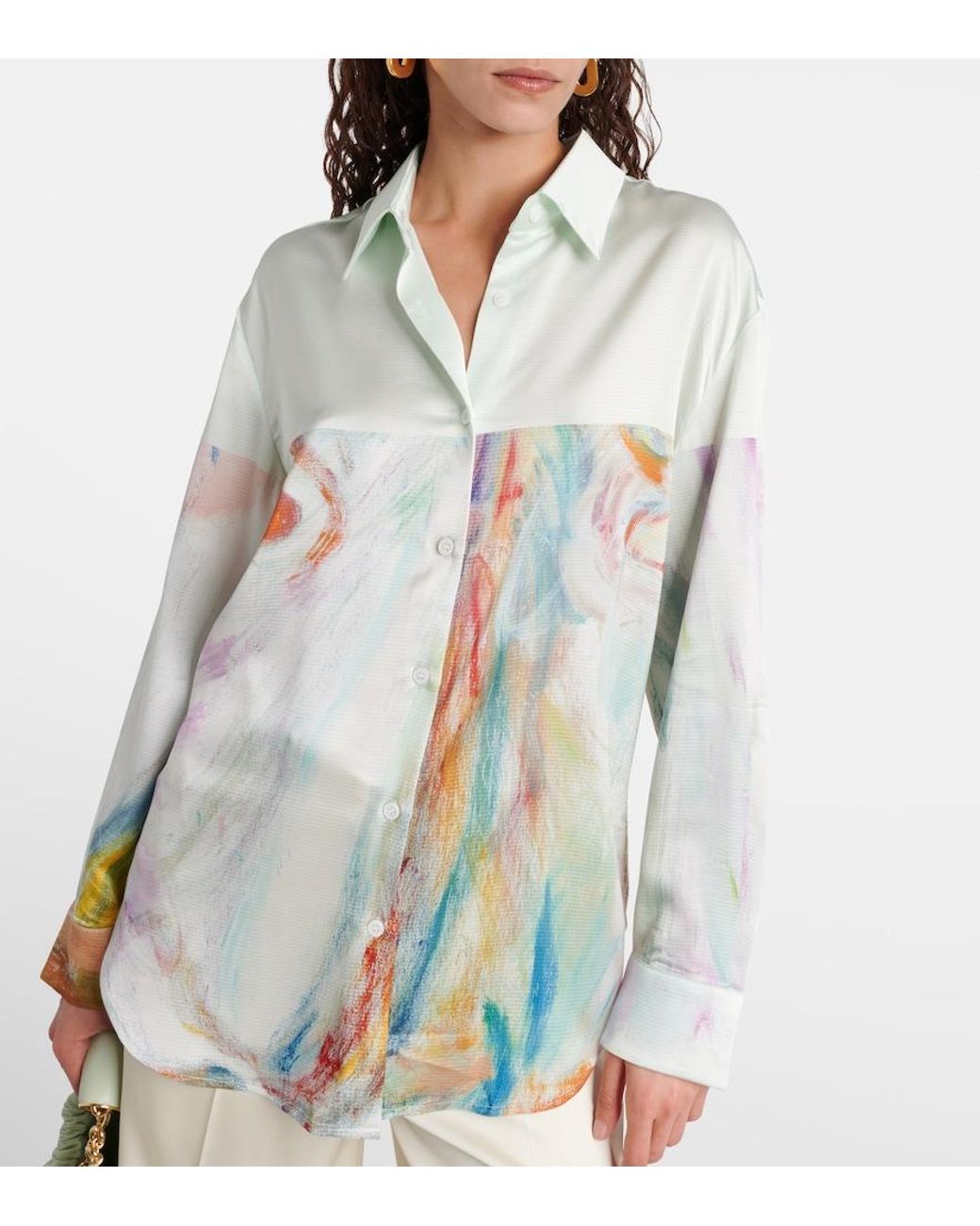 JACQUES WEI Blue Printed Shirt