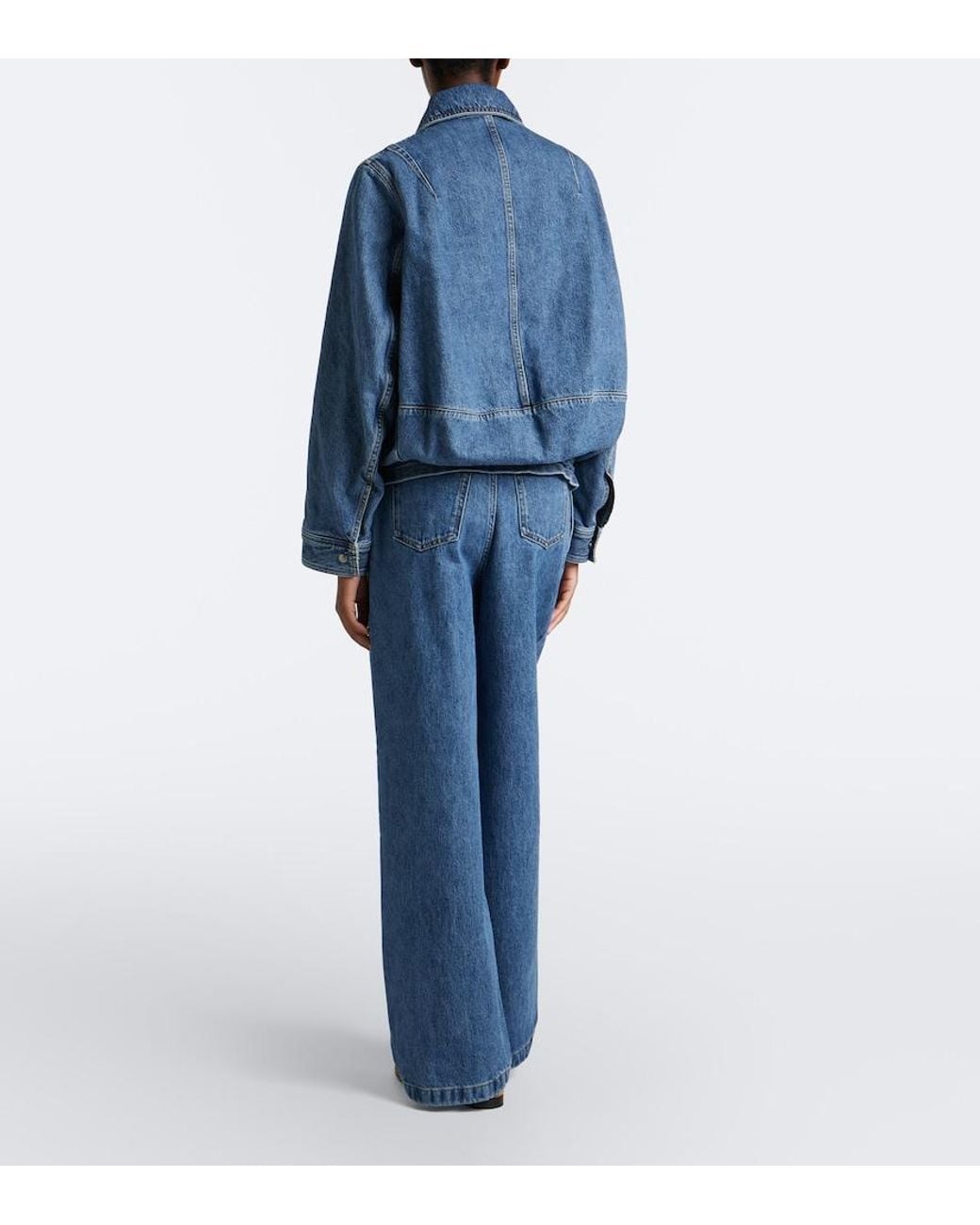 Jeans Anchos Drapeados Loewe de color Blue