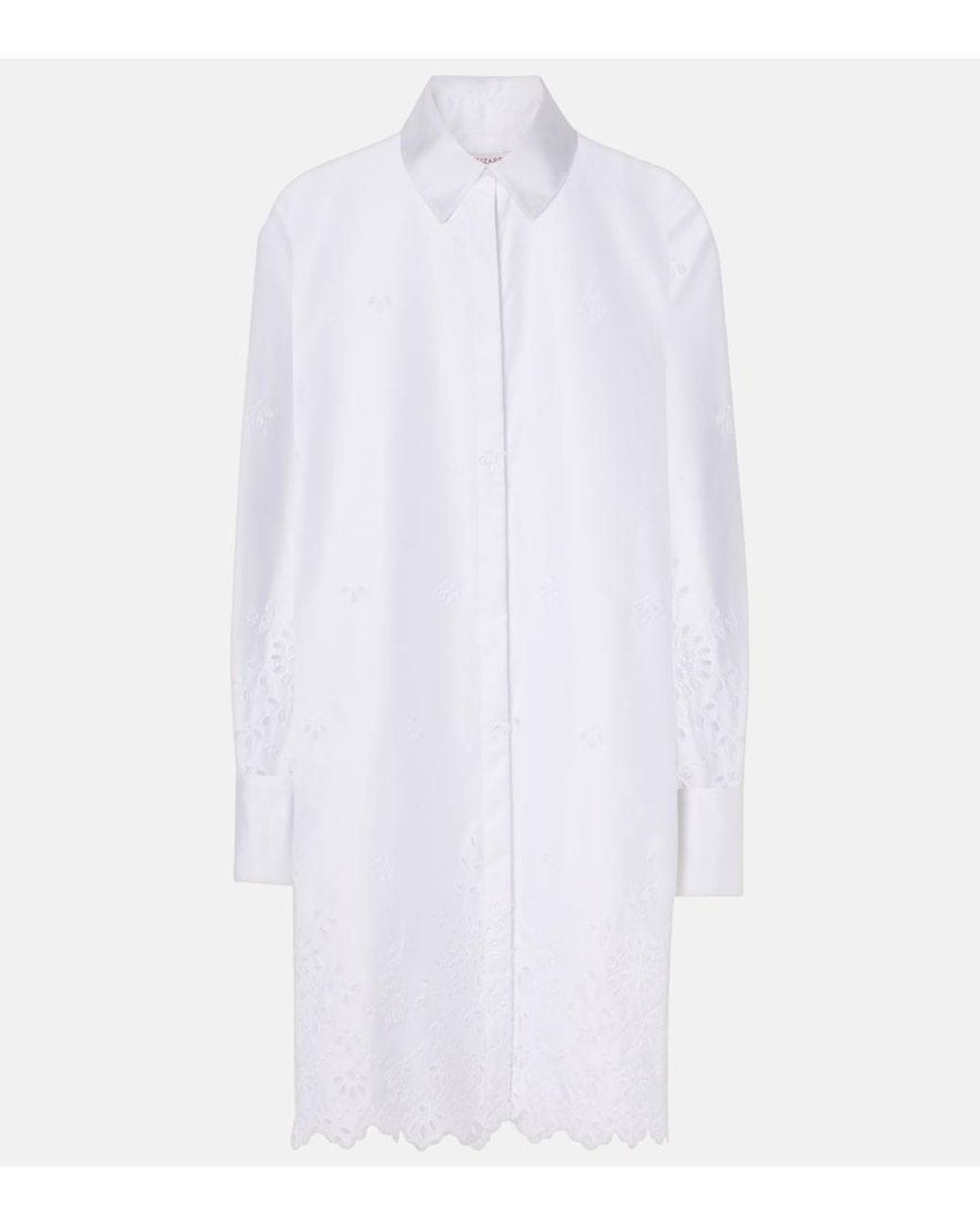 Altuzarra White Morton Cotton-Blend Minidress