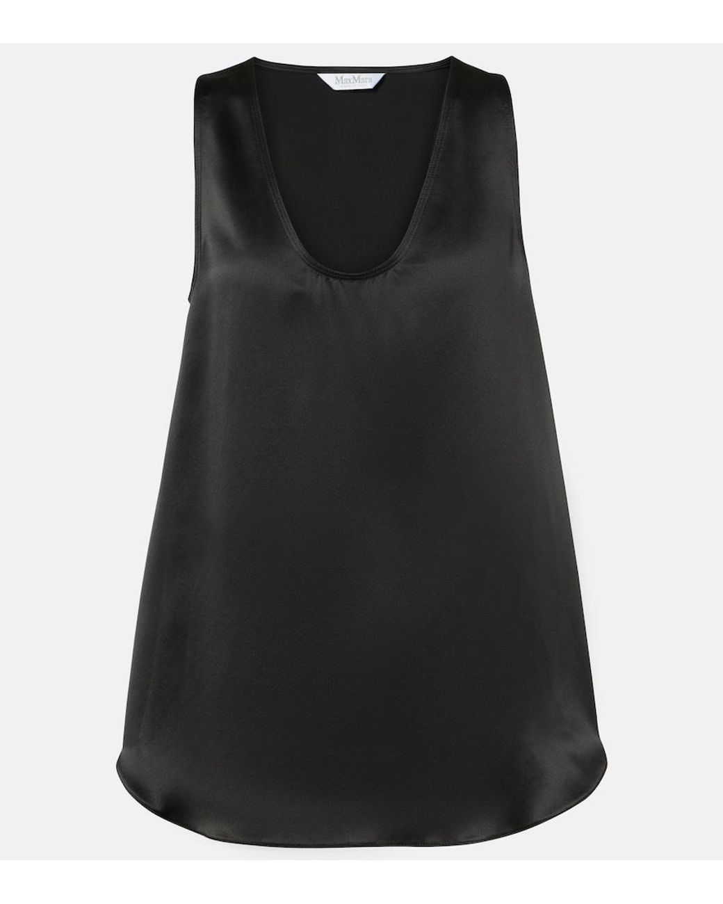 Max Mara Black Filly Silk Tank Top