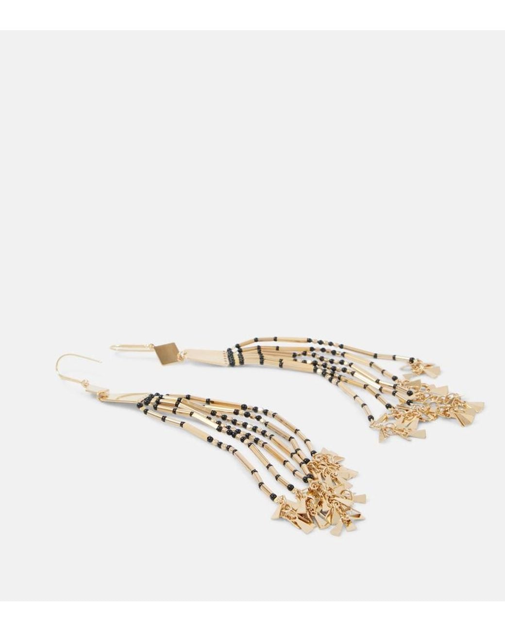 Isabel Marant Metallic Beaded Drop Earrings
