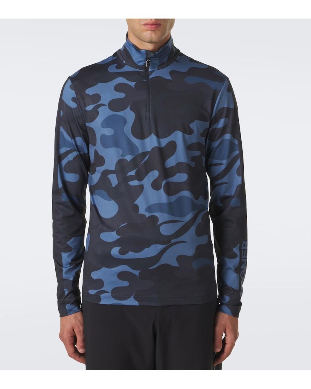 Bogner Blue Verti Camouflage Ski Top for men