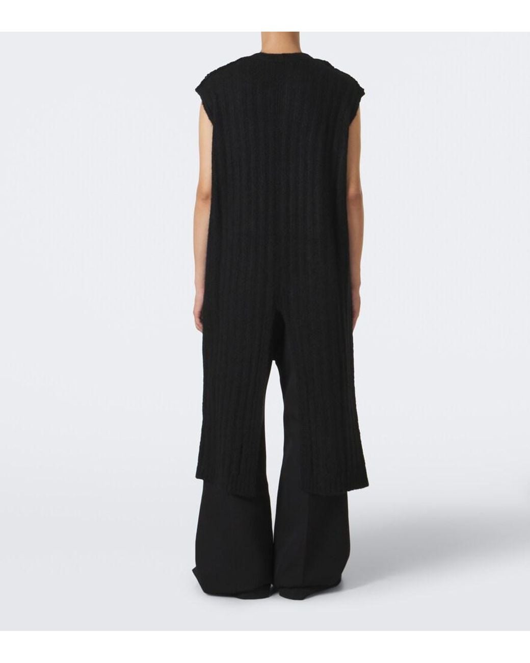 Rick Owens Black Lab Cashmere And Silk Sweater Vest for men