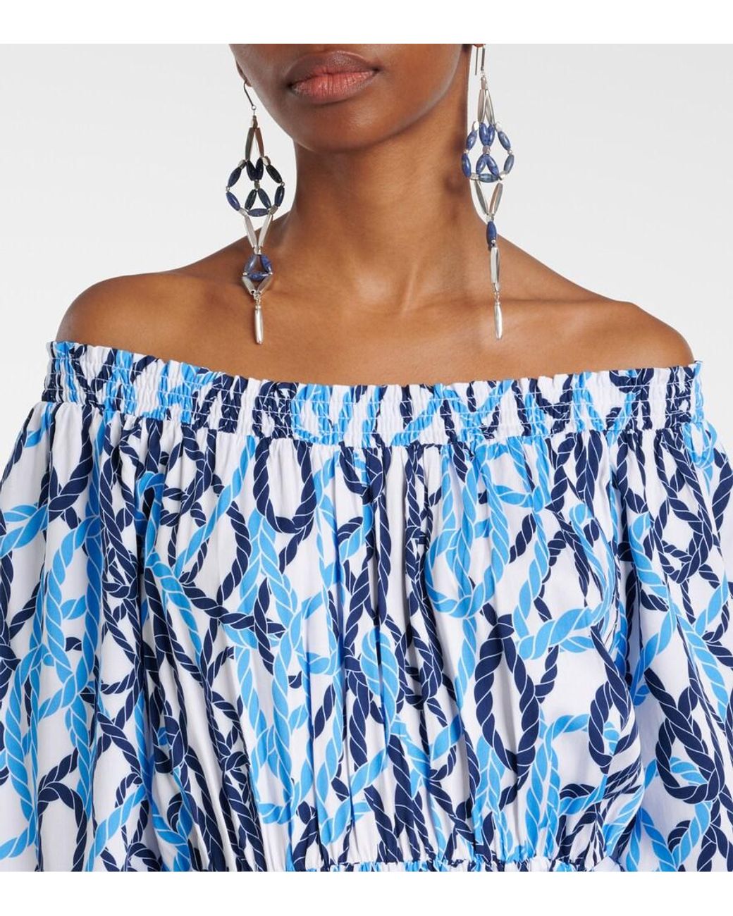 Robe Midi Eclipse Imprimee Melissa Odabash en coloris Blue