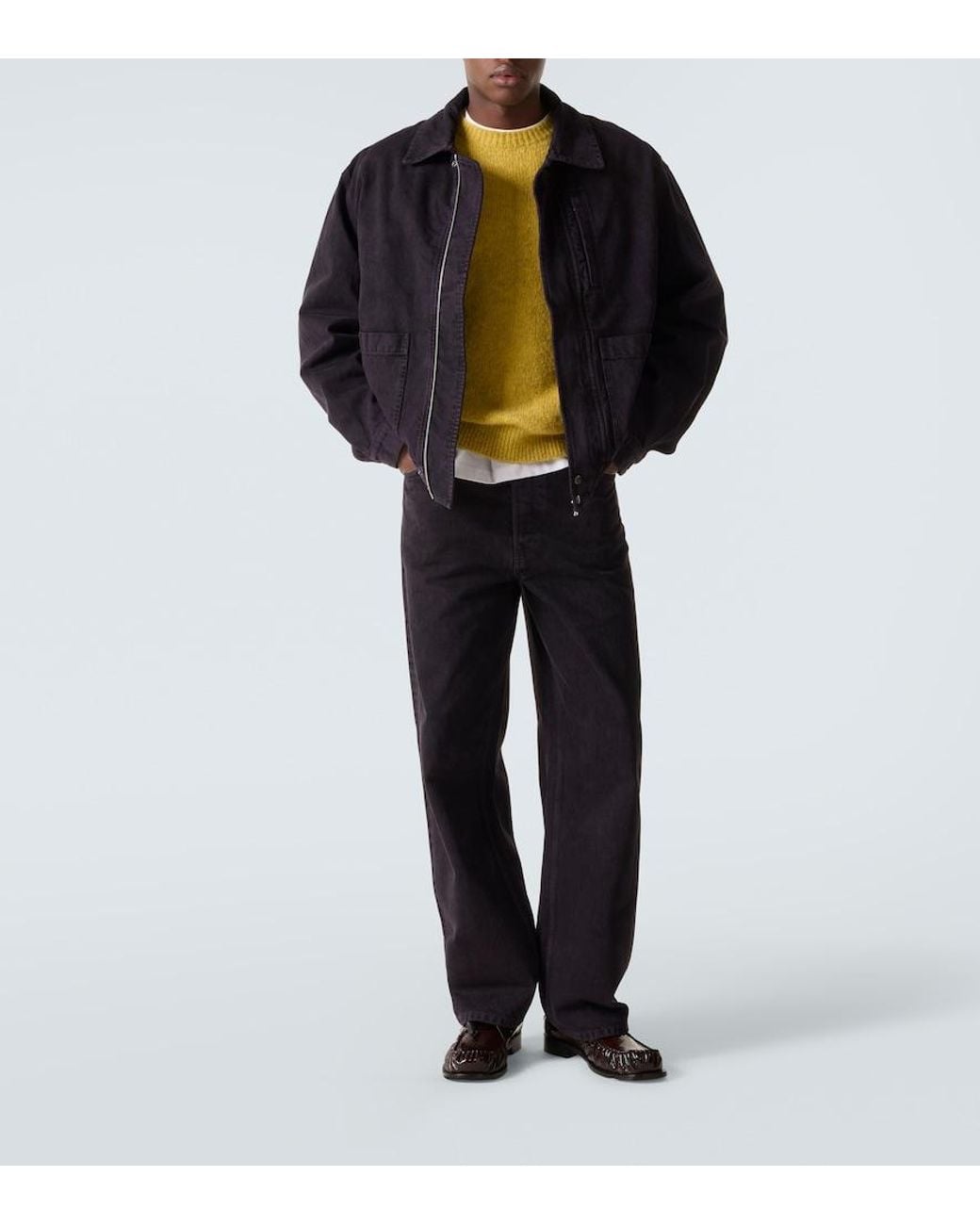 Dries Van Noten Black Wide-Leg Jeans for men