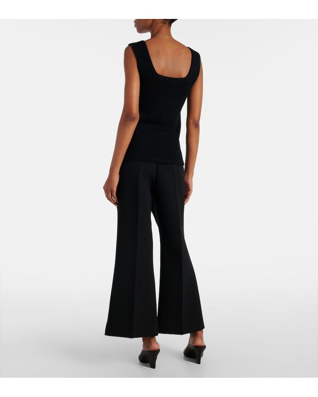 Khaite Black Wil Knitted Cotton Top