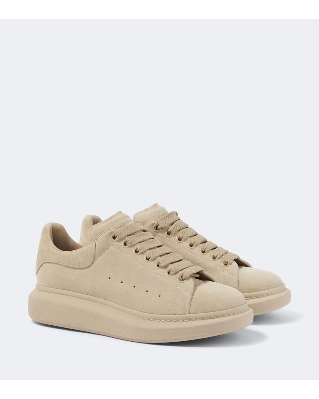 McQueen Natural Oversized Suede Sneakers for men