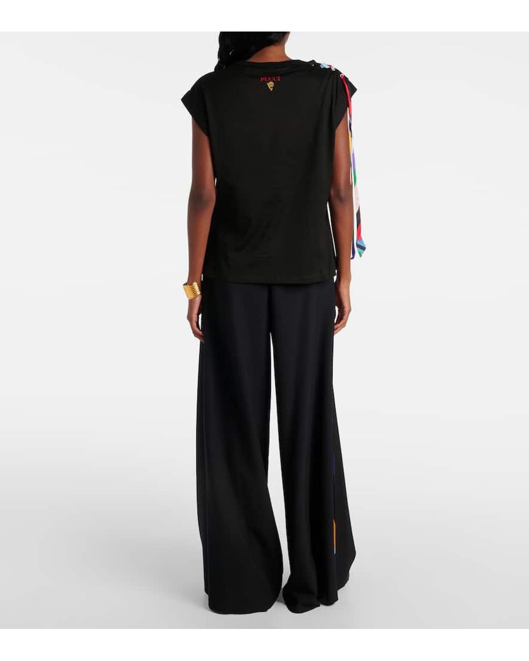 Camiseta Iride De Jersey De Algodon Emilio Pucci de color Black