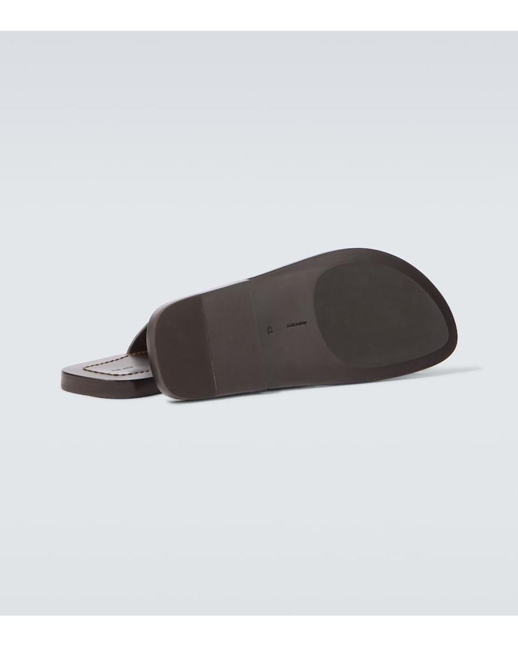 The Row Brown Dan Suede Thong Sandals for men