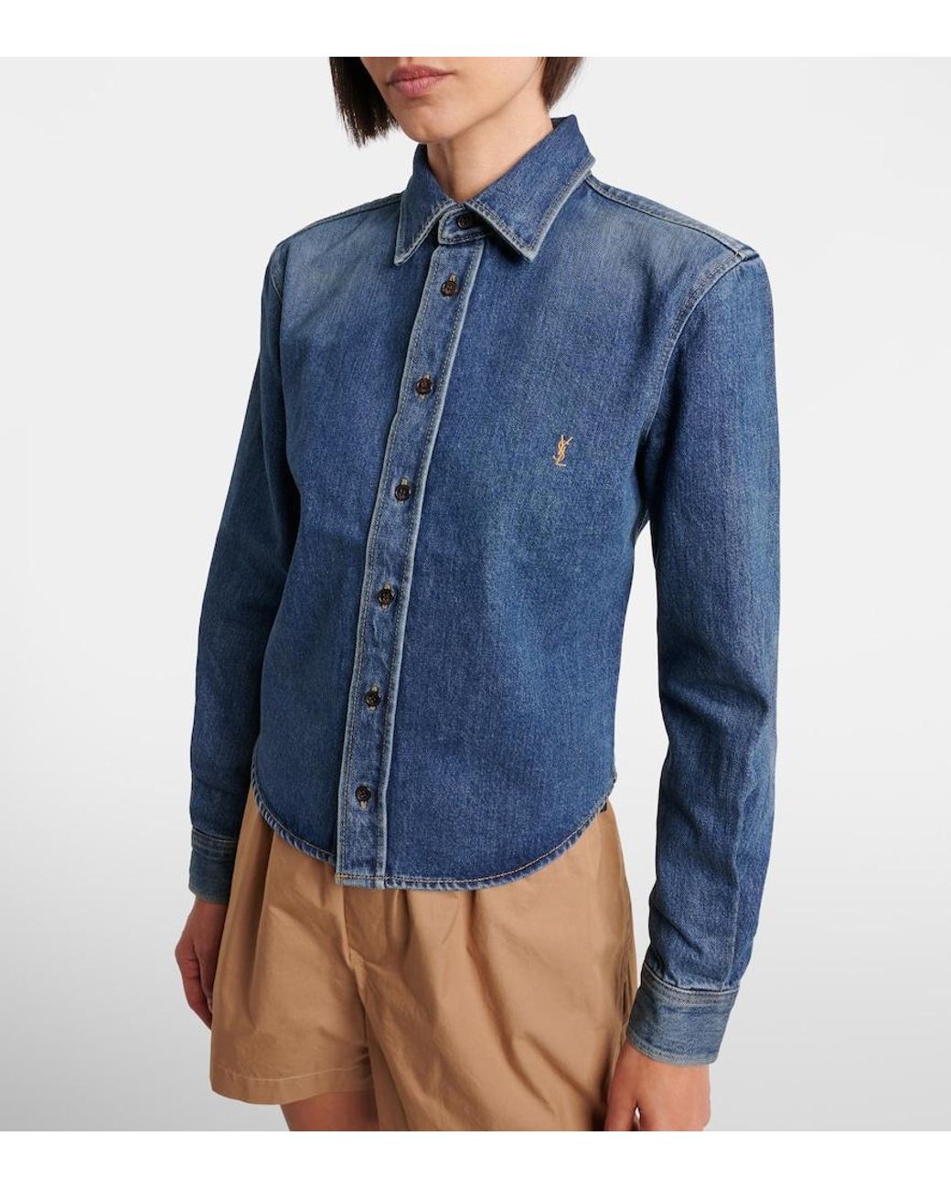 Saint Laurent Blue Denim Shirt
