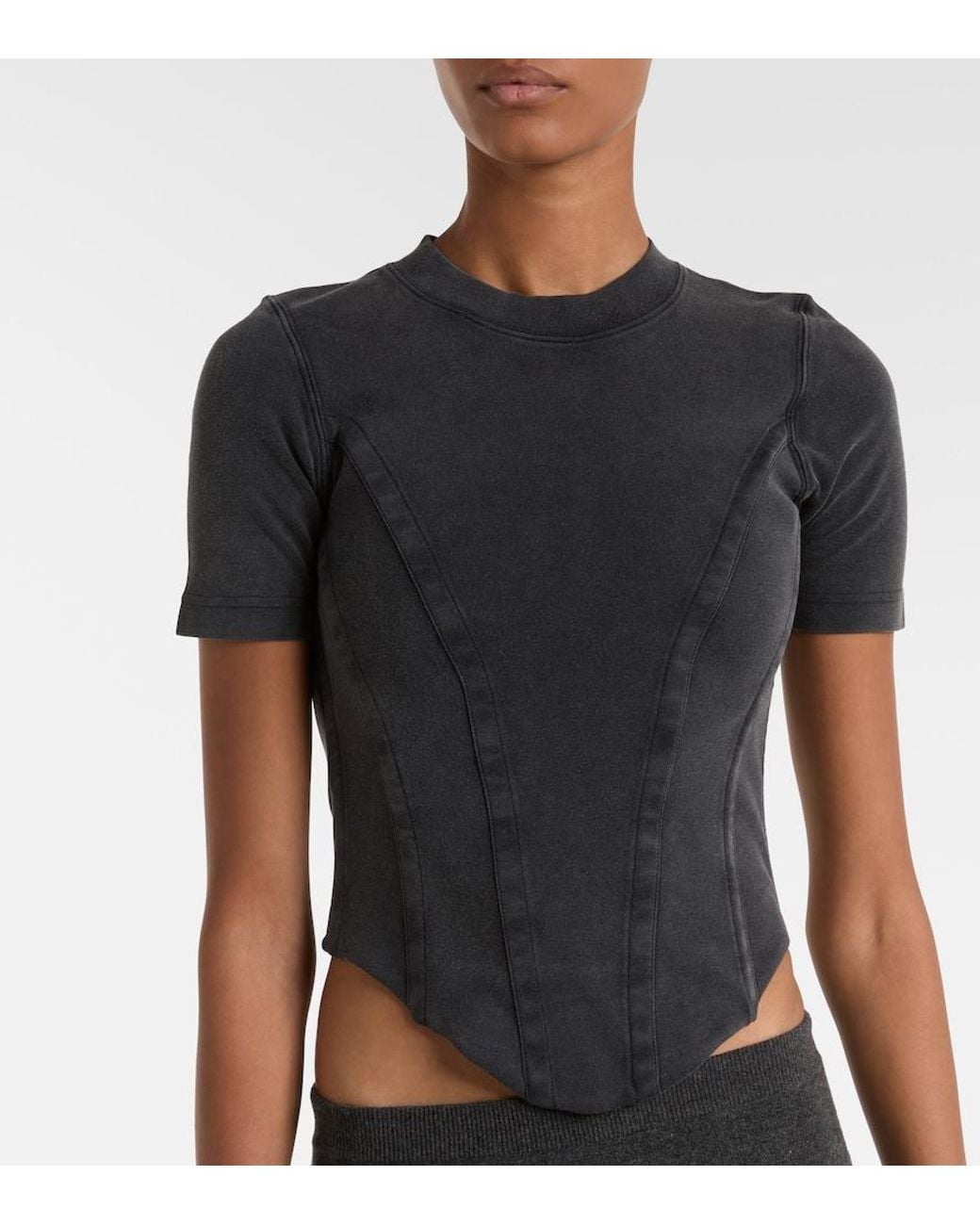 Balenciaga Gray Corseted T-Shirt