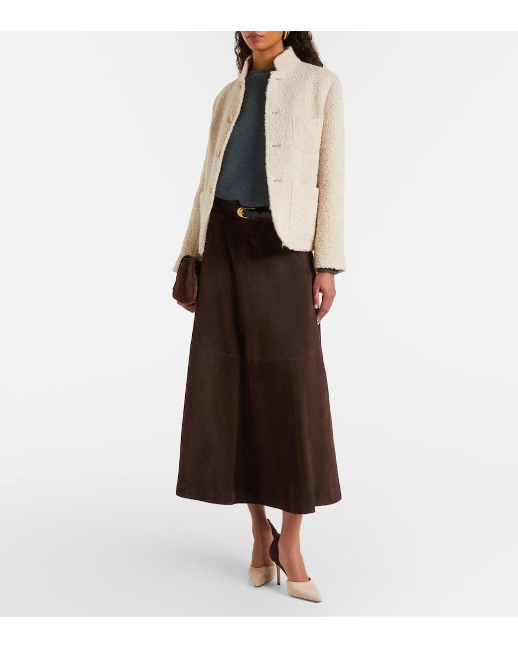 Manolo Blahnik Brown Taylerbinu 90 Suede Pumps