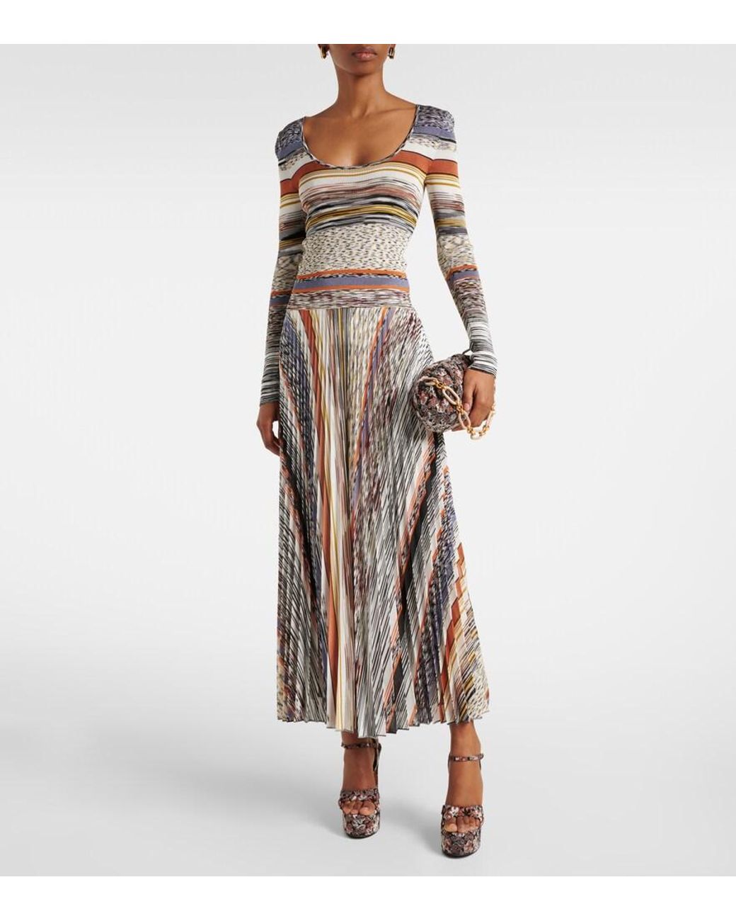 Missoni Metallic Angela Raschel Lame Platform Sandals