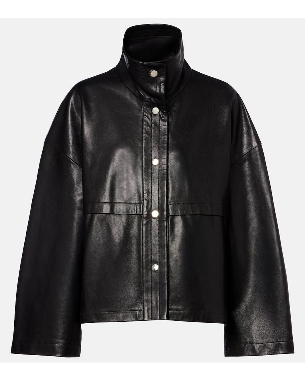 Nour Hammour Black Park Leather Jacket