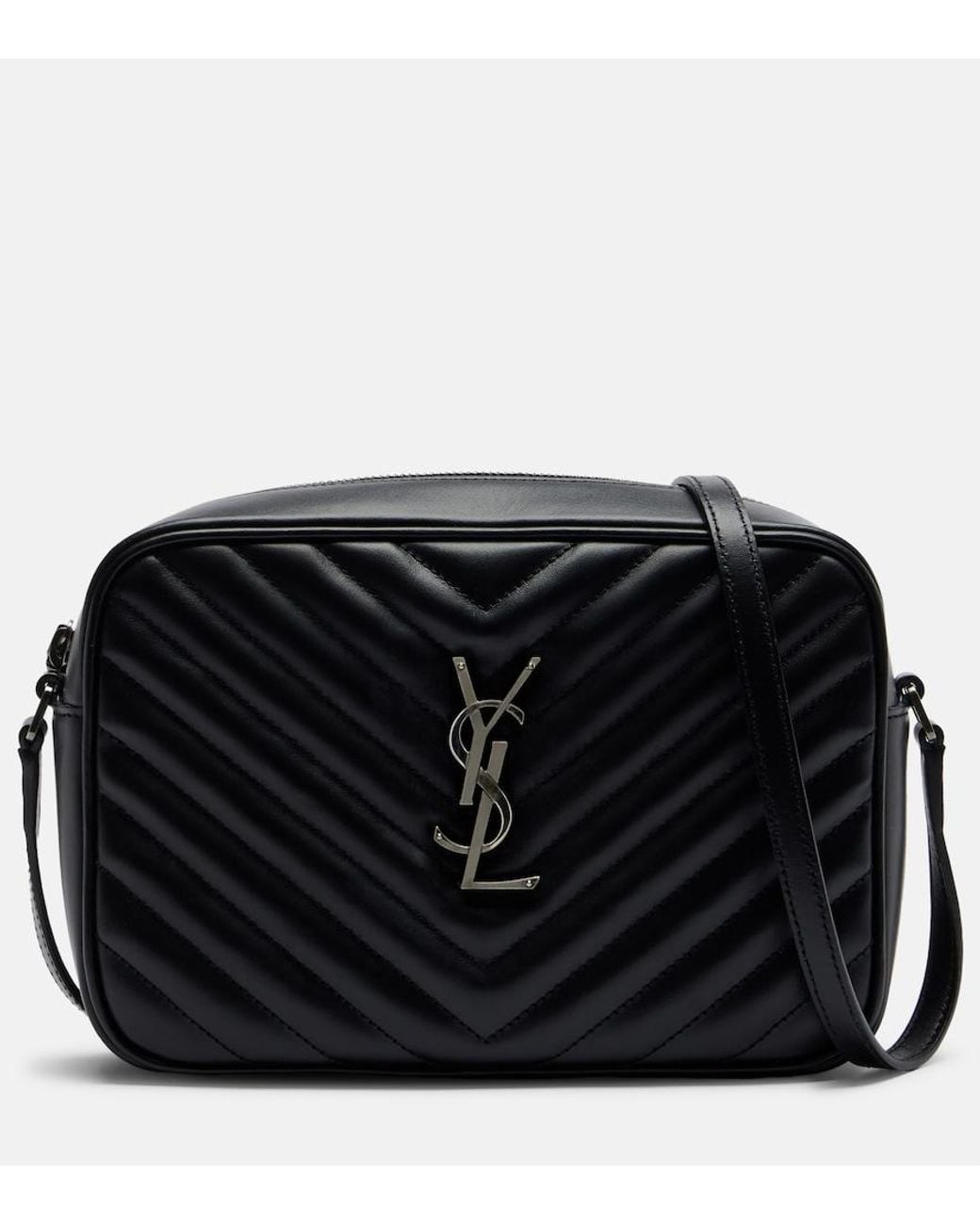 Saint Laurent Black Lou Quilted Leather Camera Bag