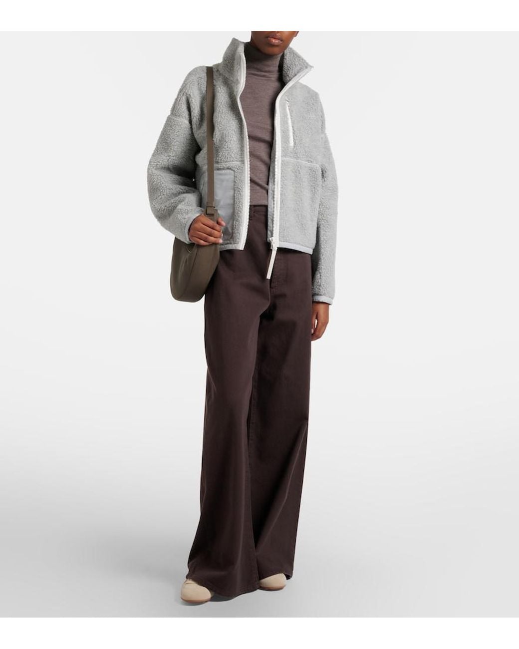 Canada Goose Gray Simcoe Wool-Blend Fleece Jacket