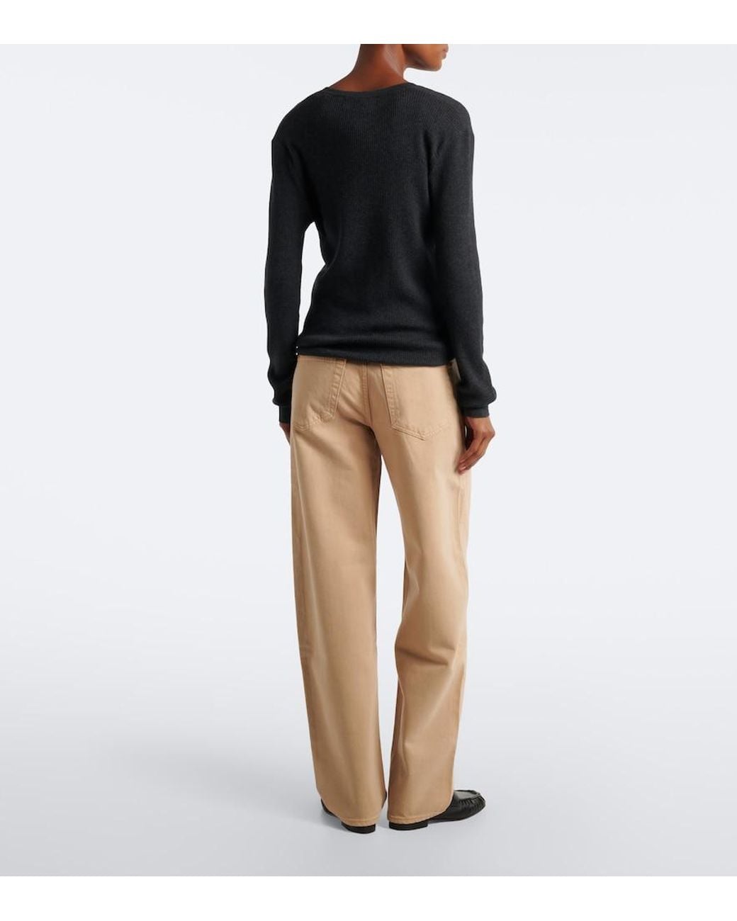 SLVRLAKE Denim Natural Ella Barrel-Leg Jeans