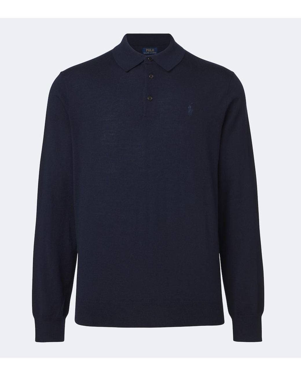 Polo Ralph Lauren Blue Wool Polo Sweater for men