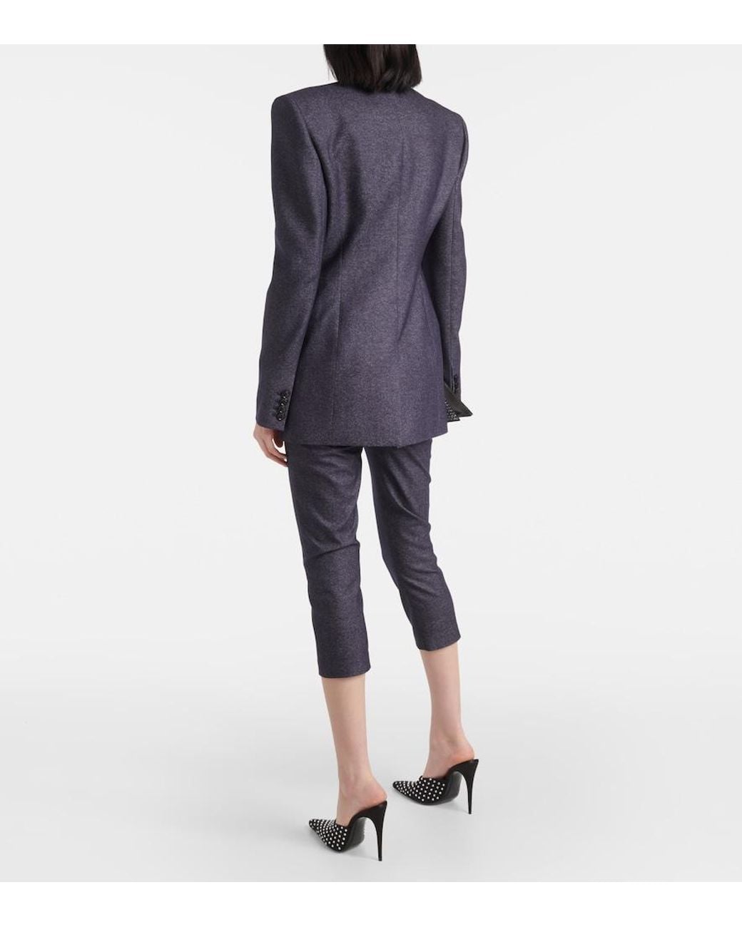 Magda Butrym Blue Wool-Blend Blazer