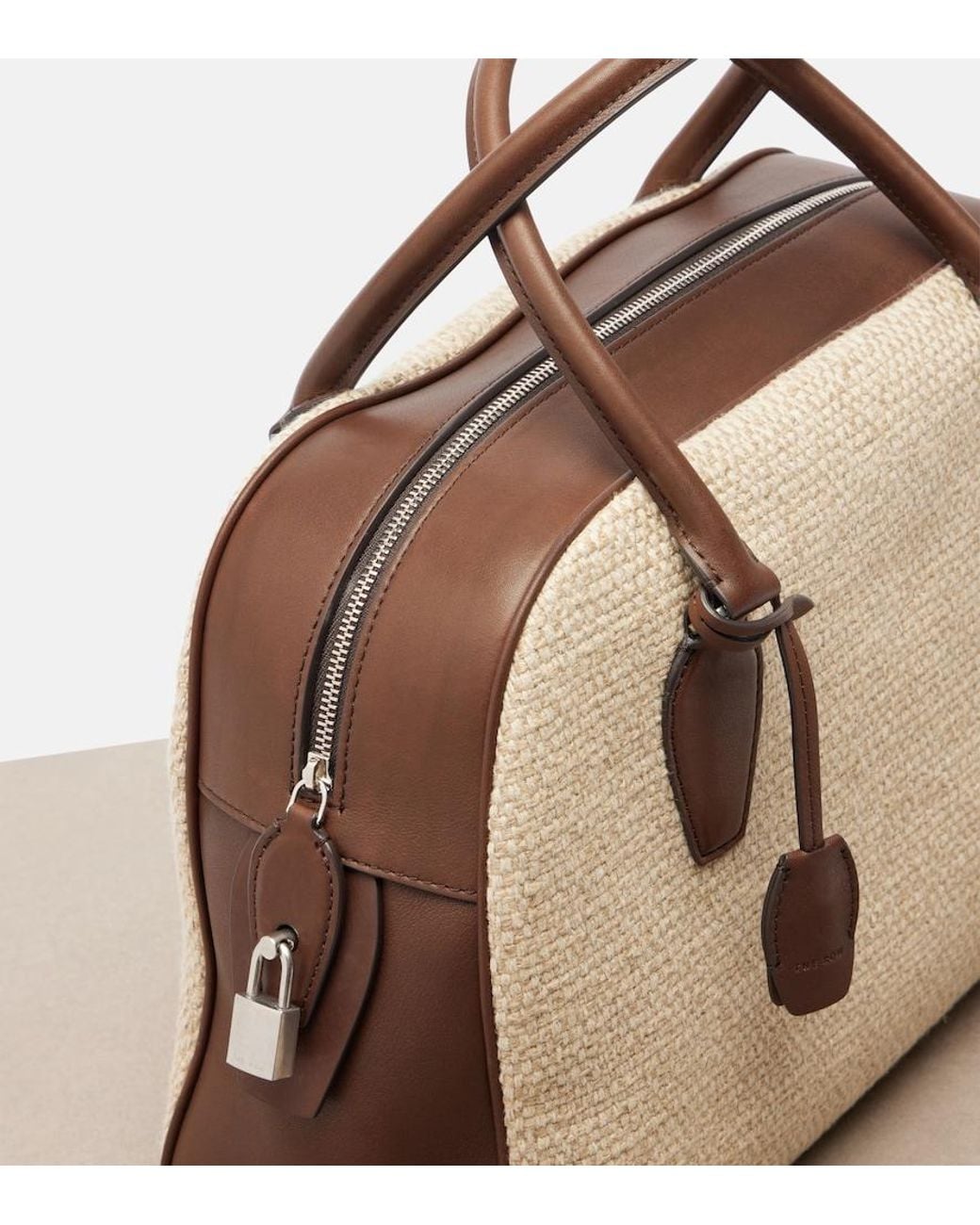 The Row Natural India 12.00 Small Leather Top-Handle Bag