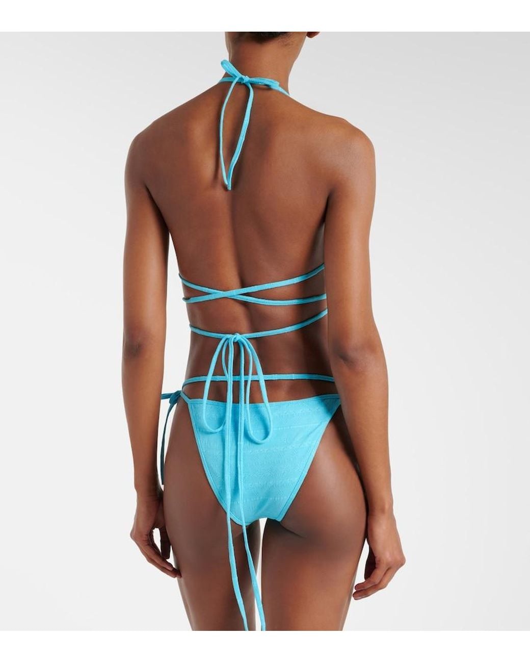 Loewe Blue Paula's Ibiza Jacquard Bikini Top