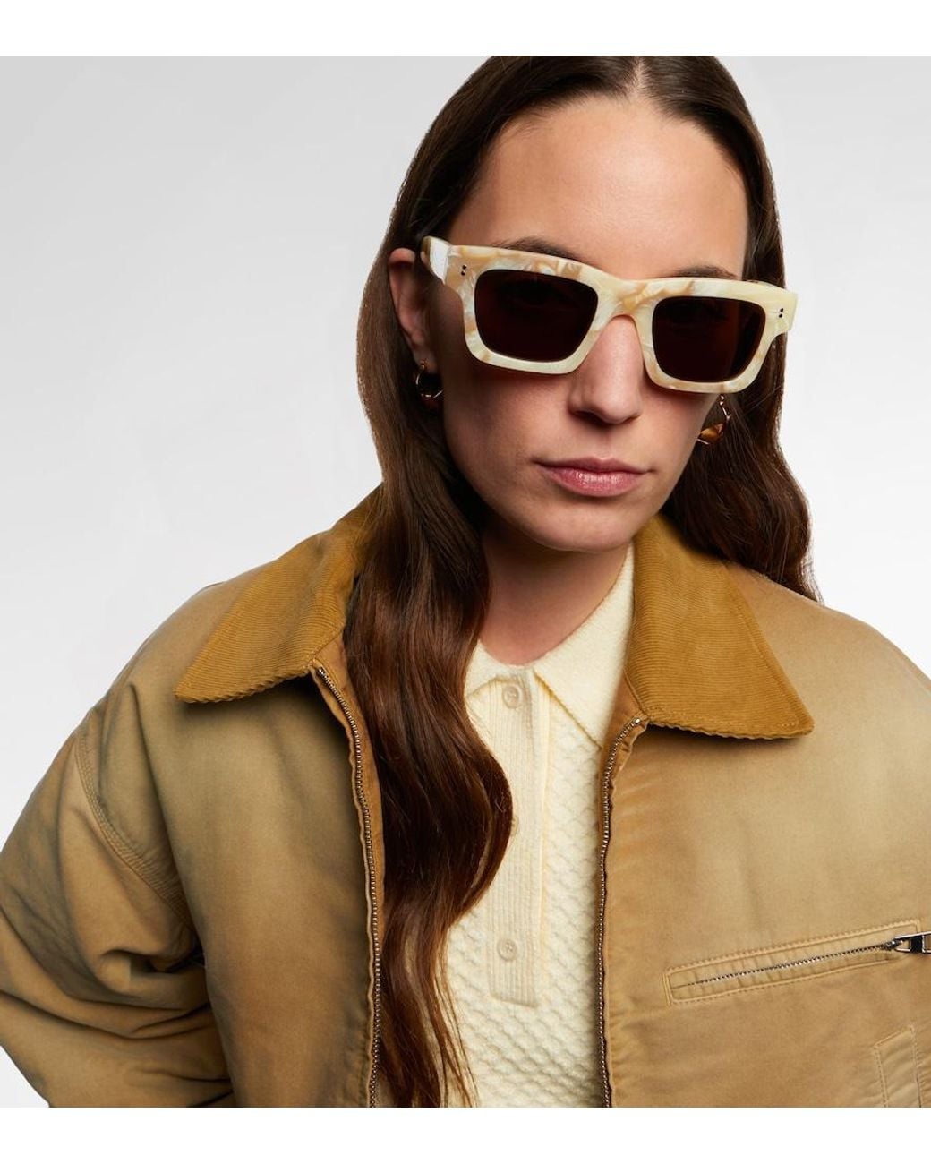 J.W. Anderson Brown Rectangular Sunglasses