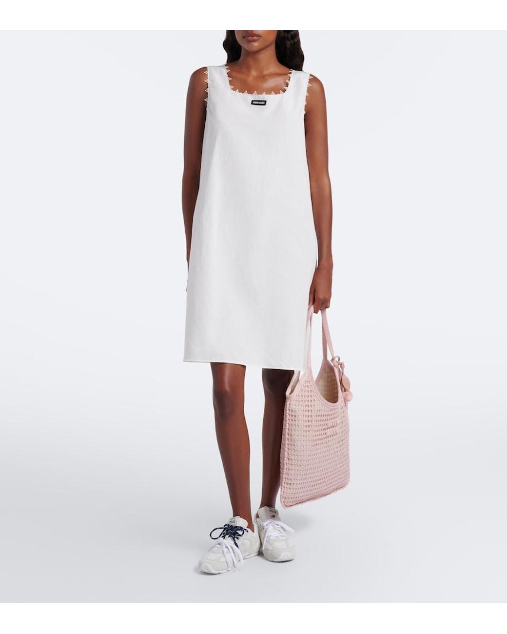 Miu Miu Pink Ivy Crochet Shopper