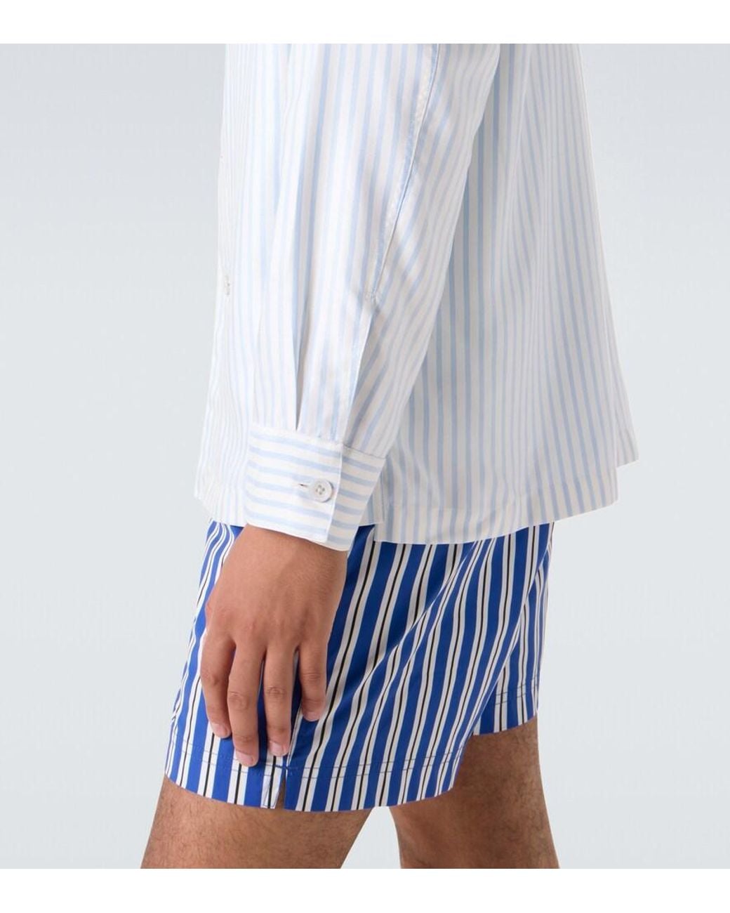 Tom Ford White Striped Silk Shirt for men
