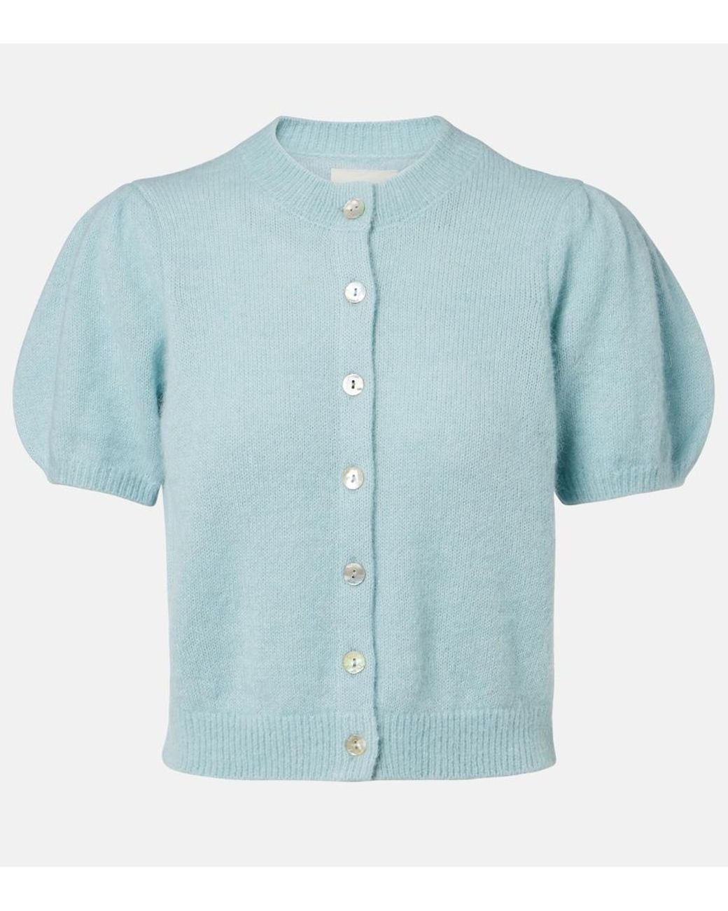 Doen Blue Anisa Alpaca And Wool-Blend Cardigan