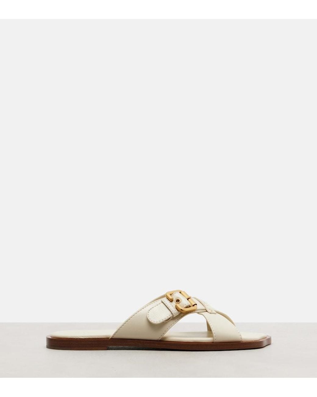 Chloé White Nil Leather Sandals