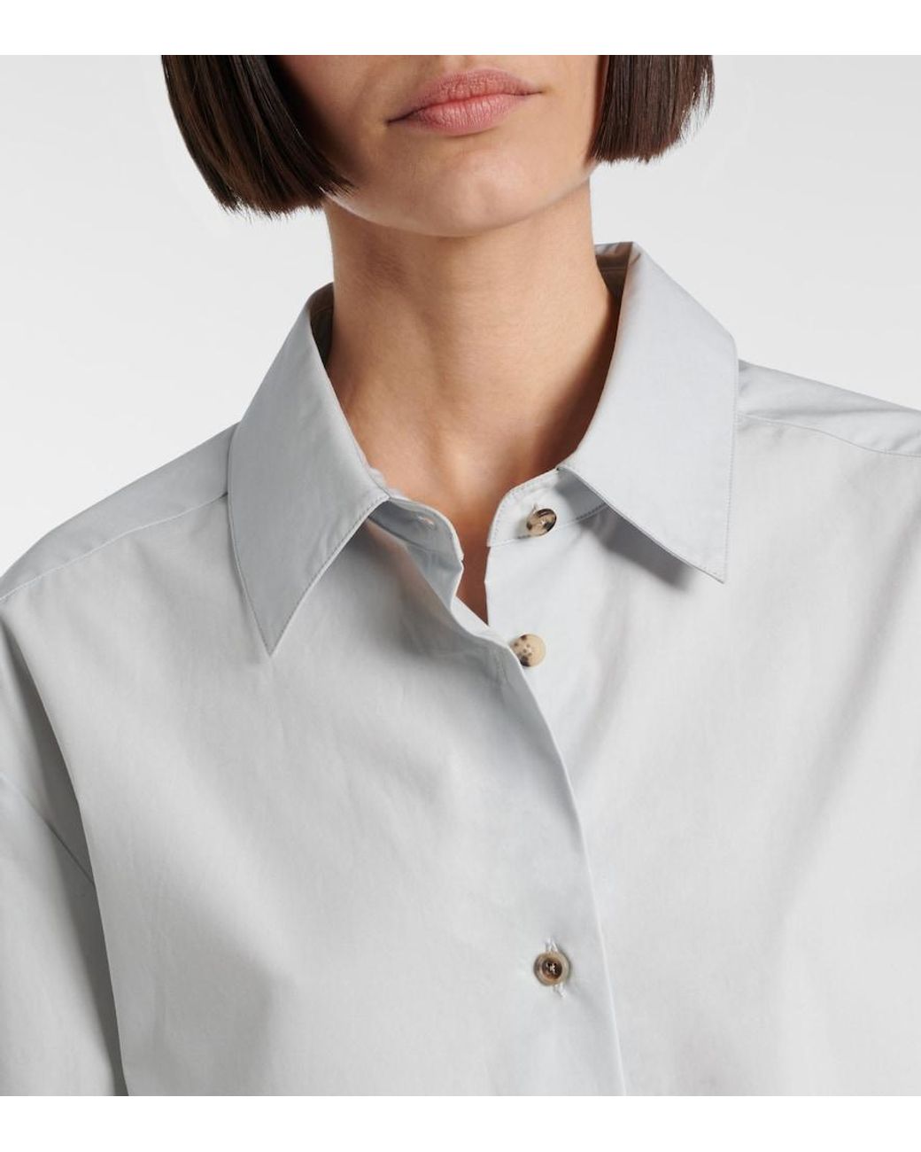 Khaite Gray Agro Cotton Poplin Shirt