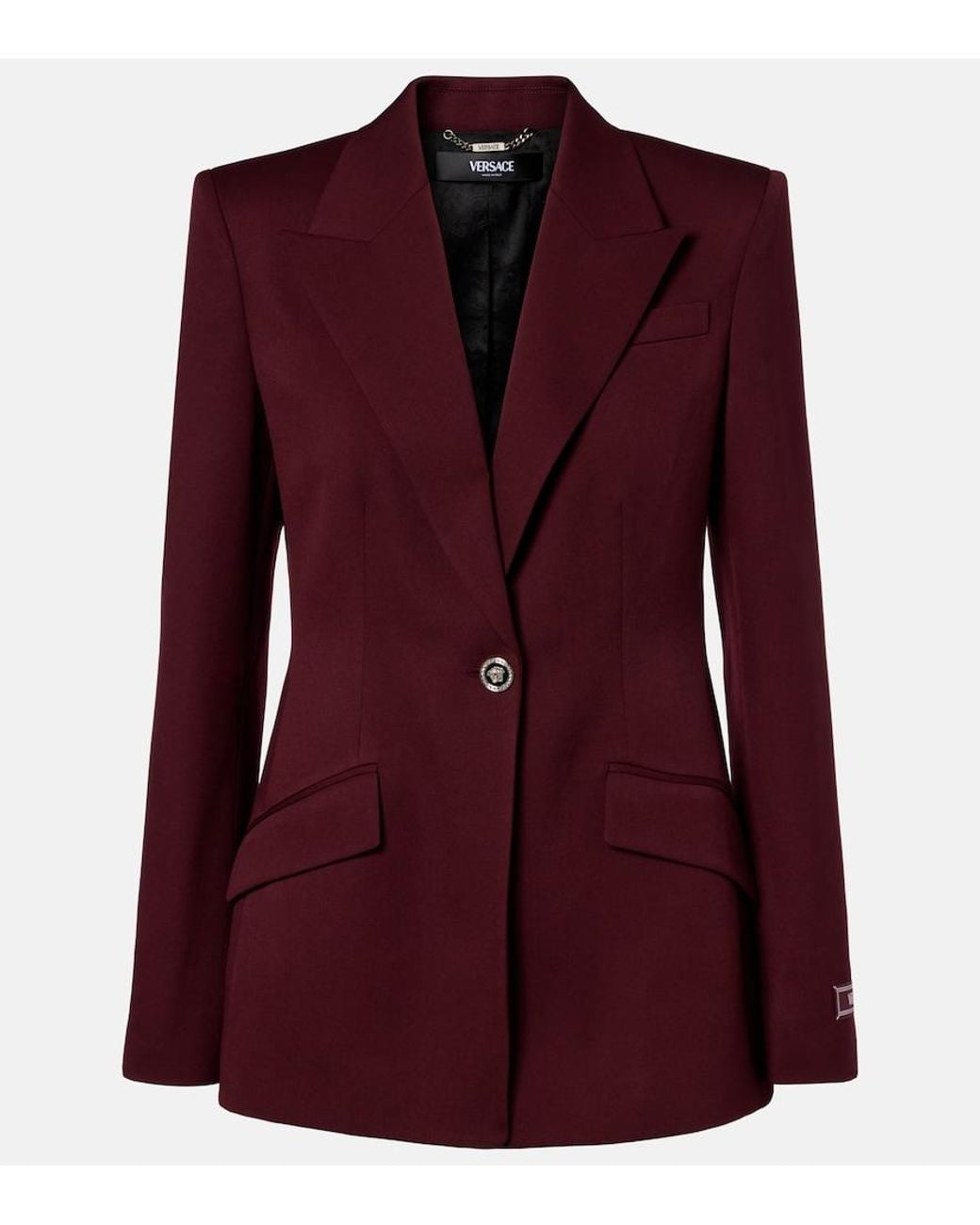 Versace Purple Wool Blazer