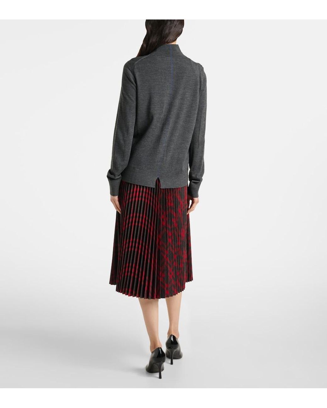 Burberry Gray Wool Cardigan