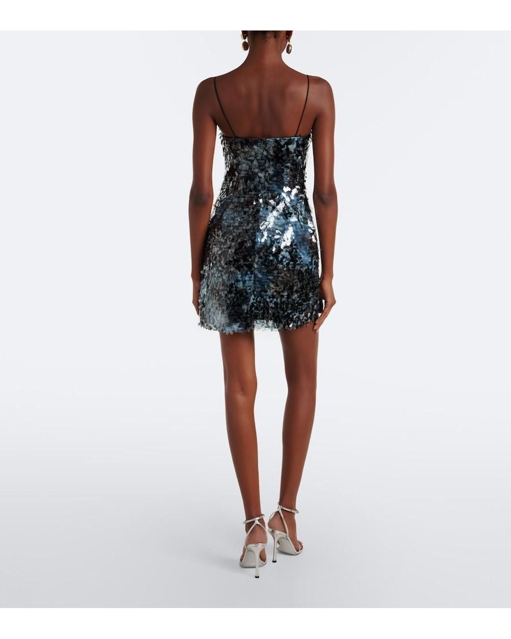 Robe Sur A Sequins Staud en coloris Blue